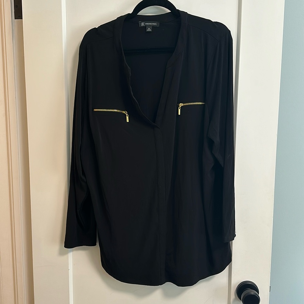 Black silky shirt